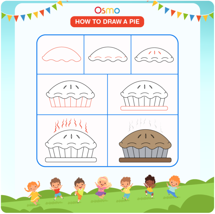 Niche Utama 2 How To Draw A Pie  A Step By Step Tutorial For Kids