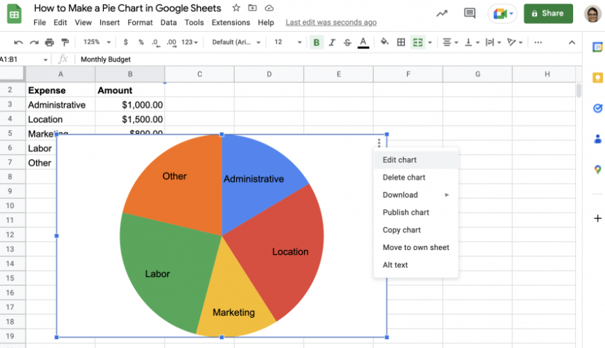 Niche Utama 2 How To Make A Pie Chart In Google Sheets  Layer Blog